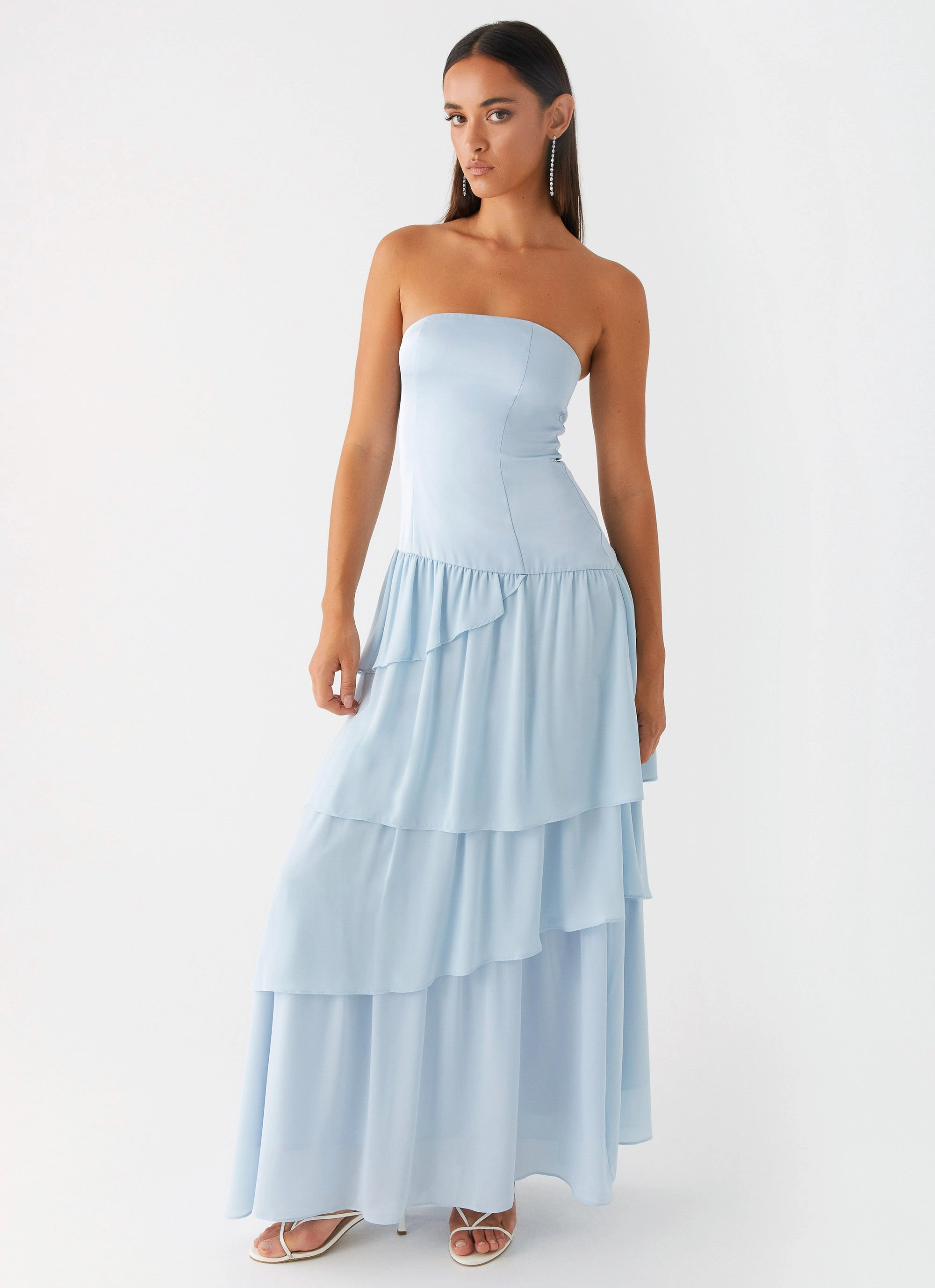Inner Glow Our Story Maxi Dress - Pastel Blue