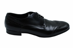 Dolce & Gabbana Wingtip Brogues in Black Leather German Oxfords