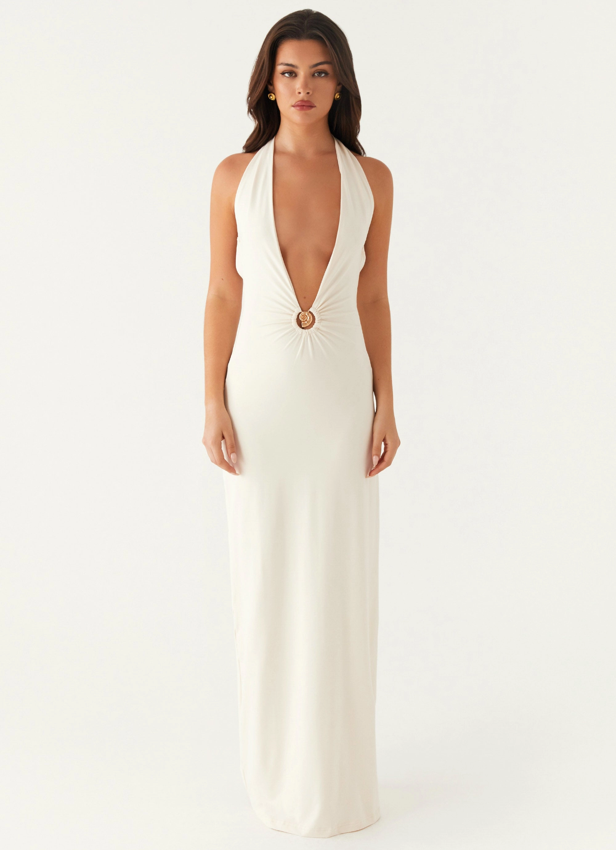 ReinforcedHem Night Party Dominica Maxi Dress - Ivory