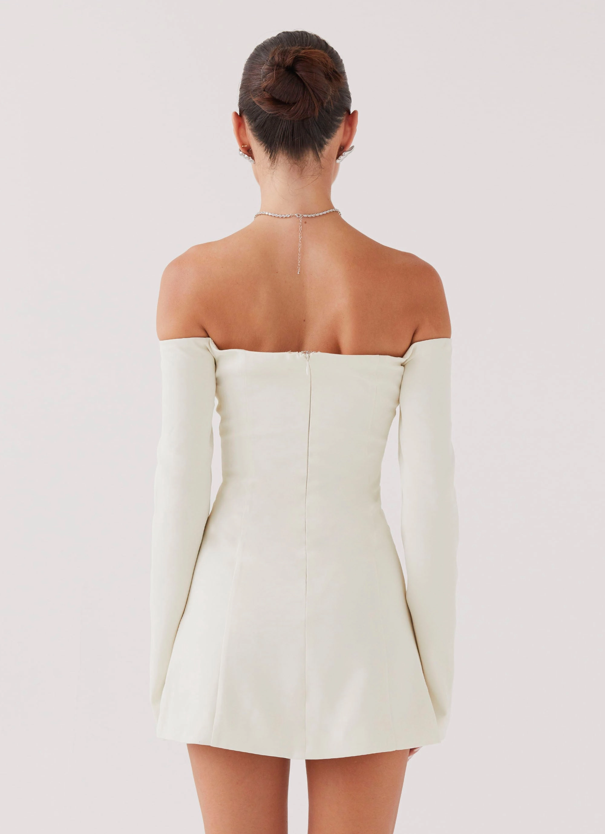 Dominique Blazer Mini Dress - Ivory Relax Draping