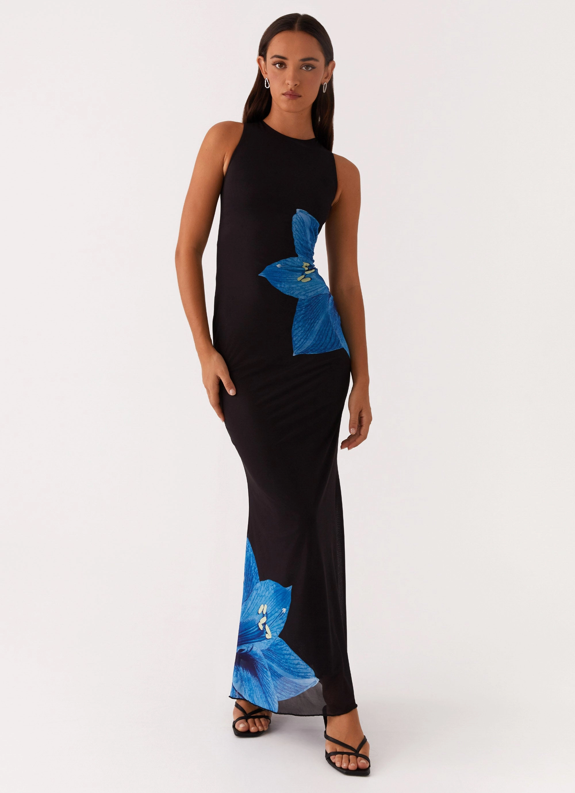 Vibrant Light Manhattan Nights Maxi Dress - Black