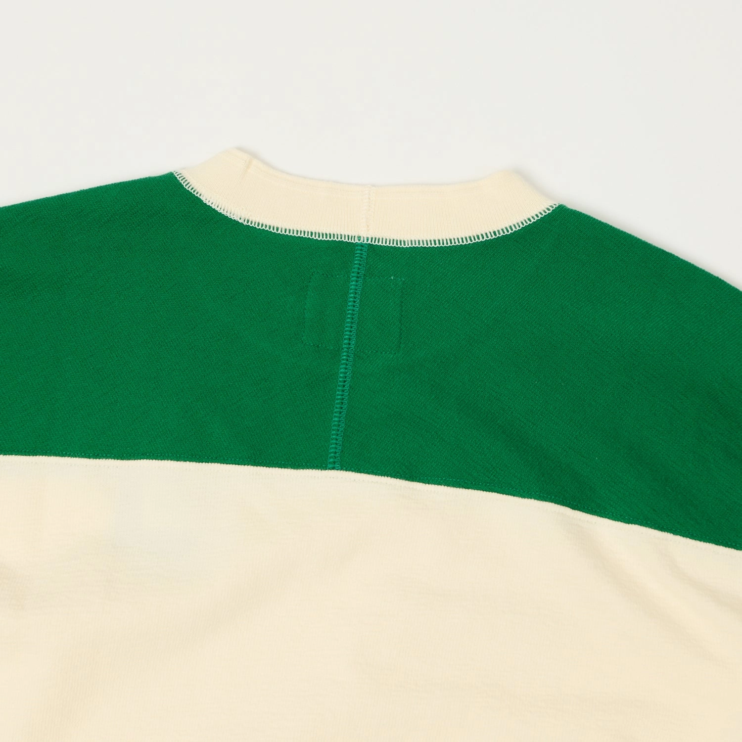 Drake's Contrast Football T-Shirt - Antique White/Green Smart Fashion Practical Design