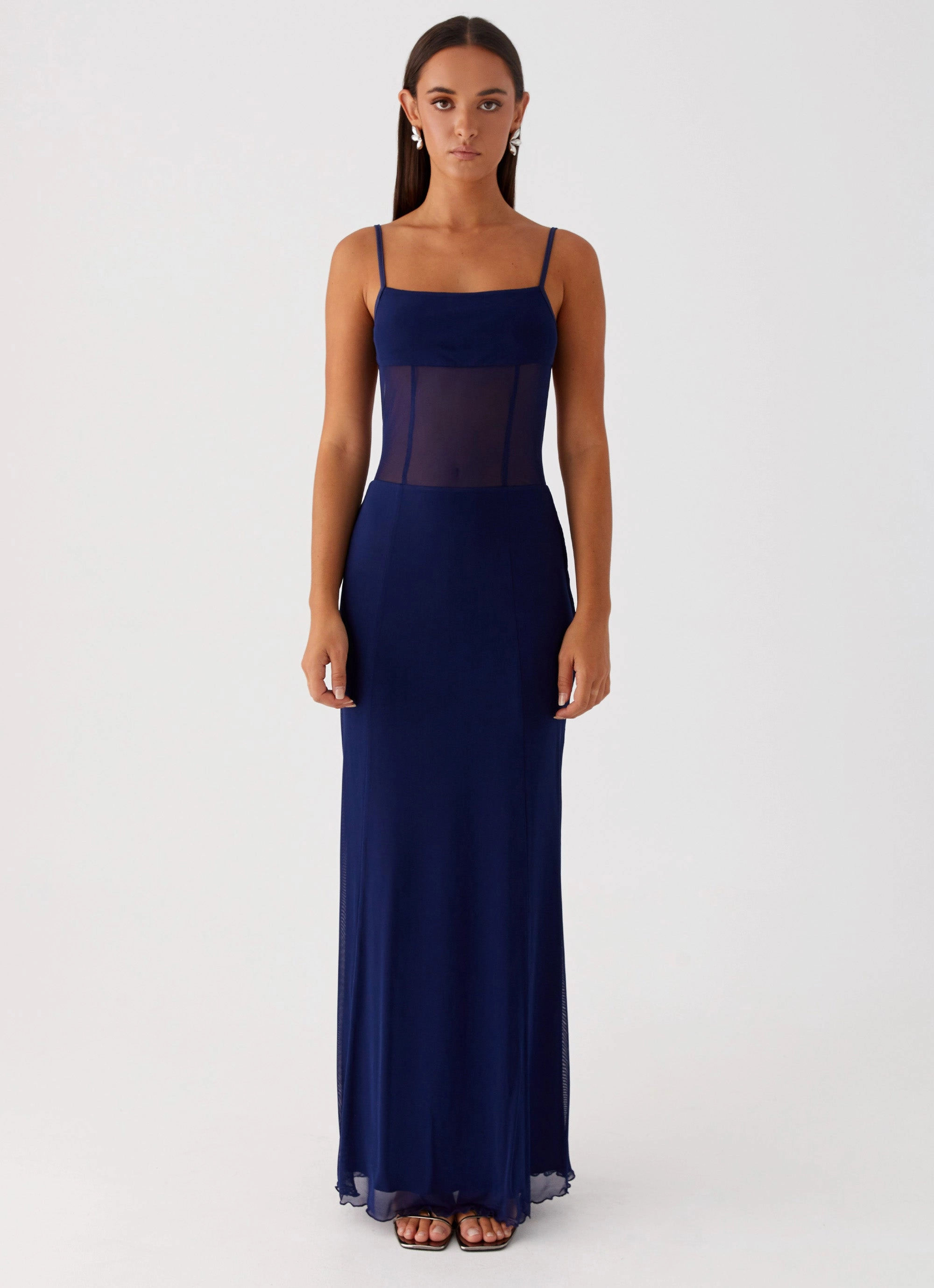 Autumn-Season Modern-style Miranda Maxi Dress - Navy