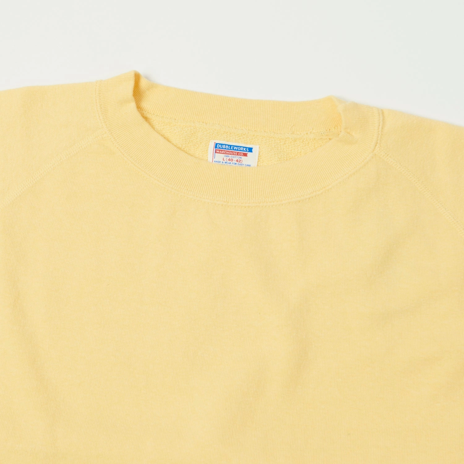 Dubbleworks Cut Off Sleeve Sweatshirt - Pale Yellow Warm and Cozy product delivery