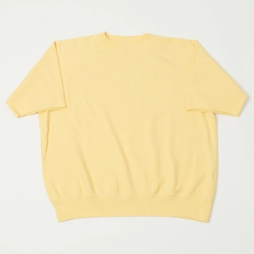 fit test Dubbleworks Cut Off Sleeve Sweatshirt - Pale Yellow