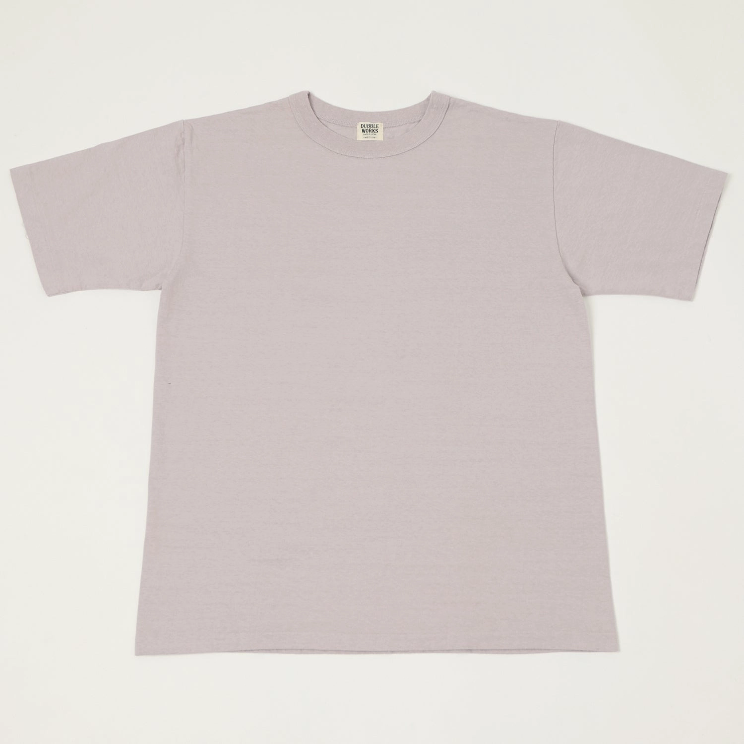 Dubbleworks Fallen Cotton Mid Weight Tee - Lavender Low Profile Silhouette