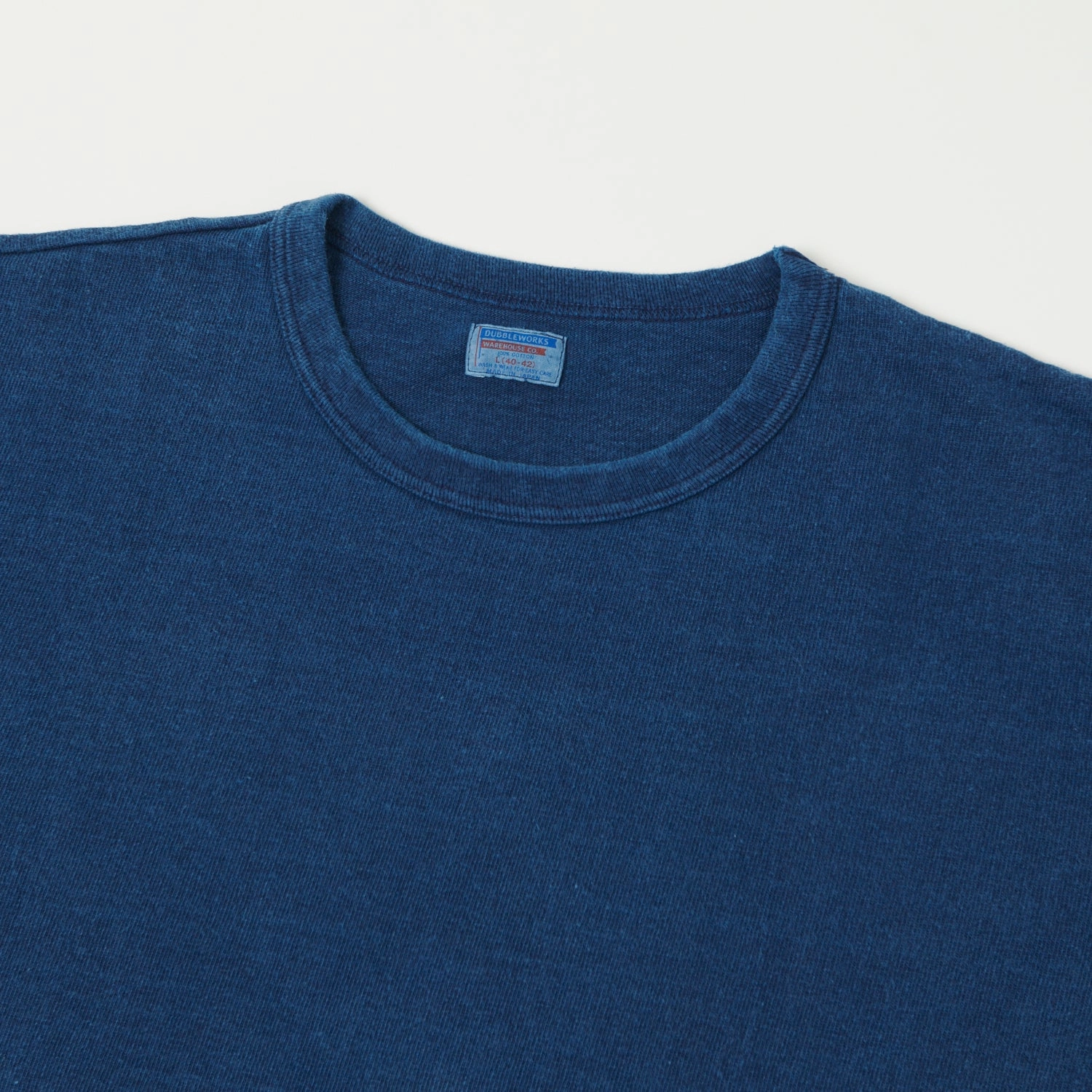 Dubbleworks Heavy Fabric Indigo Dye Tee - Indigo Soft Finish Unique Design