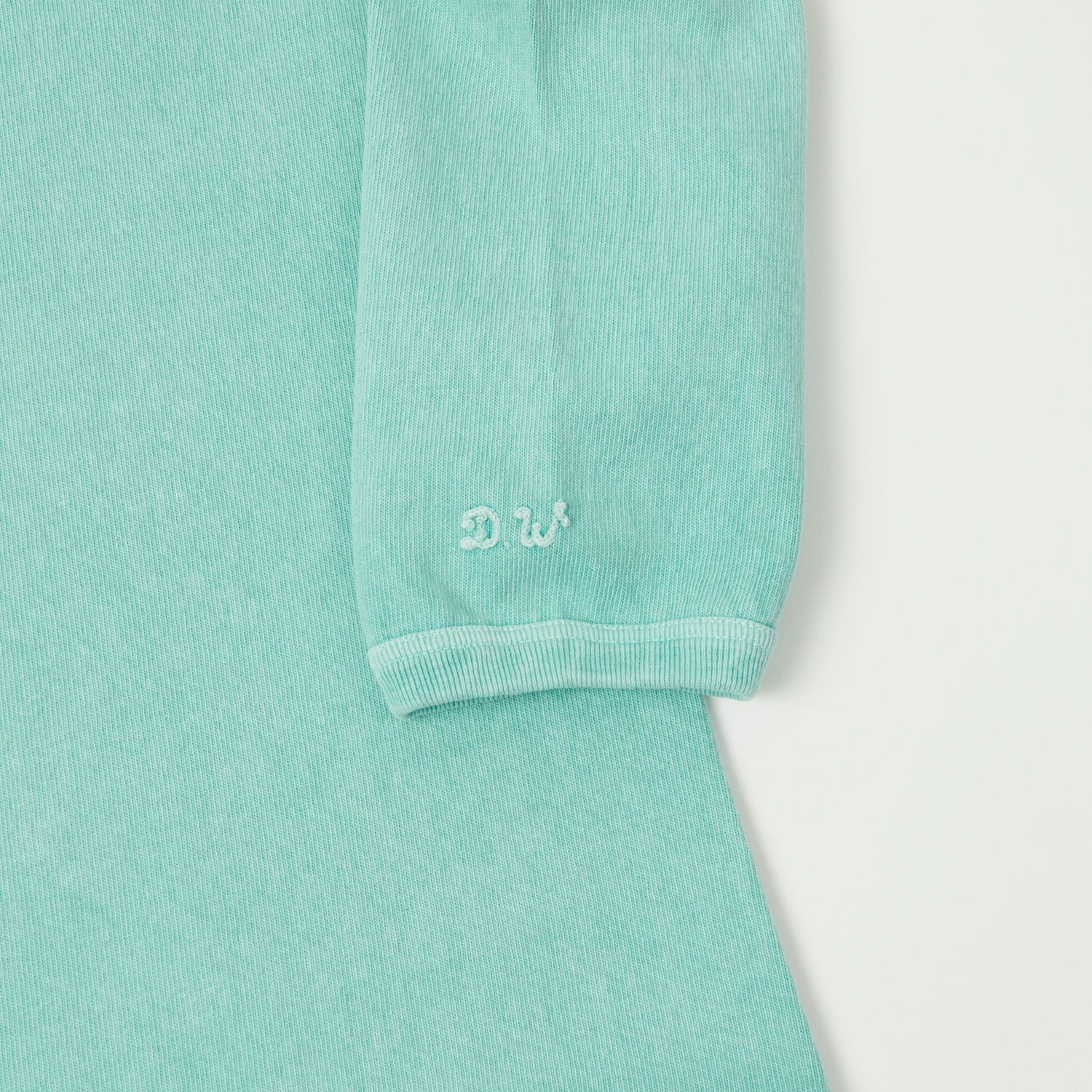 Breathable Flex Fit Dubbleworks Heavy Fabric Long Sleeve Pigment Dyed Tee - Lt Turquoise