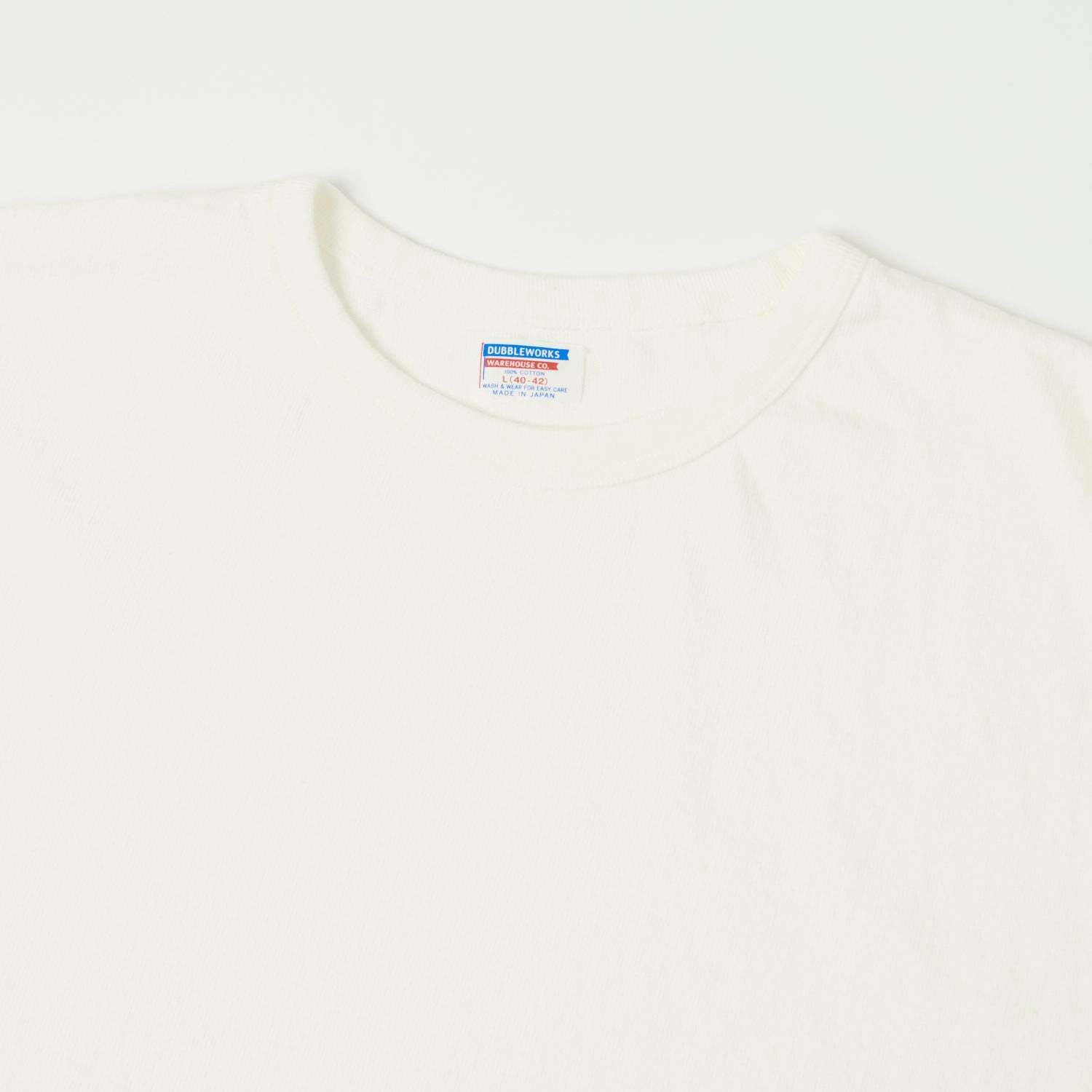 Dubbleworks Heavy Fabric Long Sleeve Tee - Off White Classic Layering Soft Layer