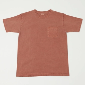 Eco Friendly Dye discount offer Dubbleworks Heavy Fabric Pigment Dye Pocket Tee - Brick Red