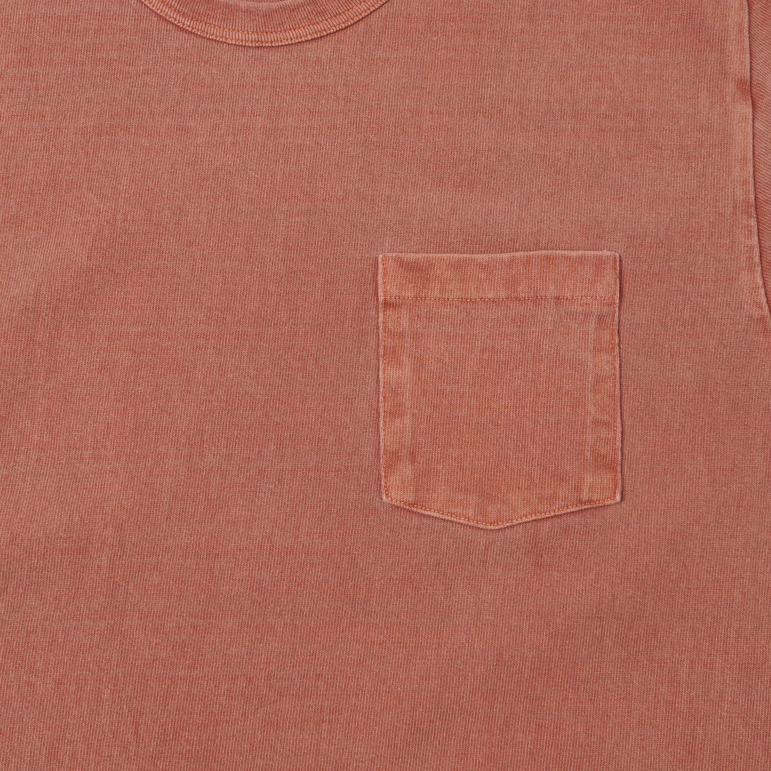 Eco Friendly Material Dubbleworks Heavy Fabric Pigment Dye Pocket Tee - Brick Red