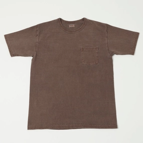 Dubbleworks Heavy Fabric Pigment Dye Pocket Tee - Mad Brown Fun and Playful Soft and Light Wear