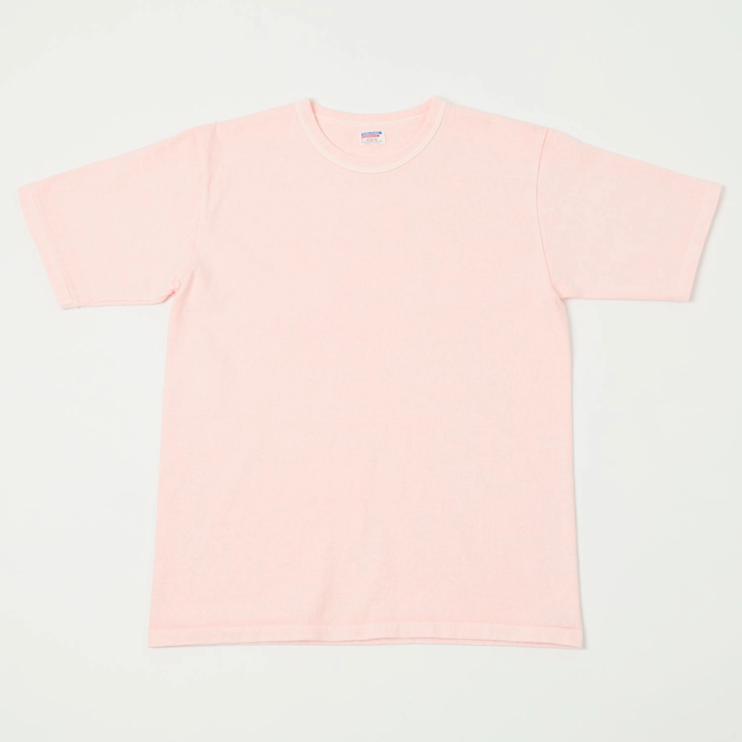 Dubbleworks Heavy Fabric Pigment Dye Tee - Pink Subtle Embroidery