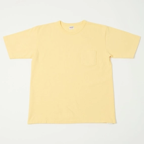 Moisture Management Dubbleworks Heavy Fabric Pocket Tee - Pale Yellow