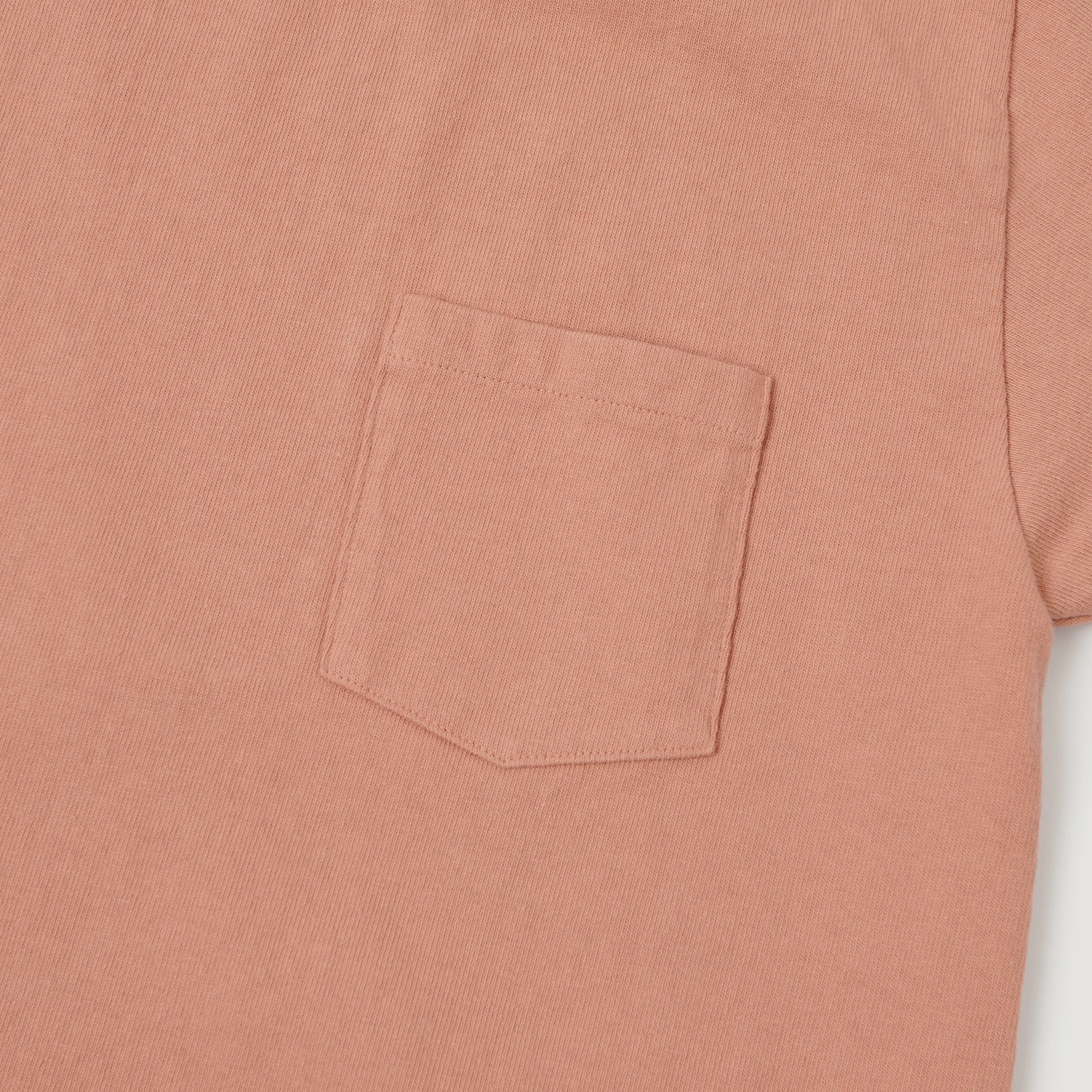 Classic Trend Look Dubbleworks Heavy Fabric Pocket Tee - Salmon