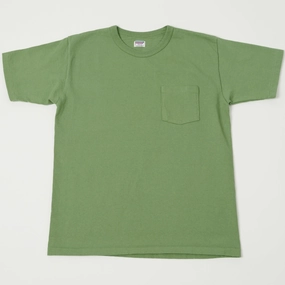 Dubbleworks Heavy Fabric Pocket Tee - Tea Green Heathered Texture