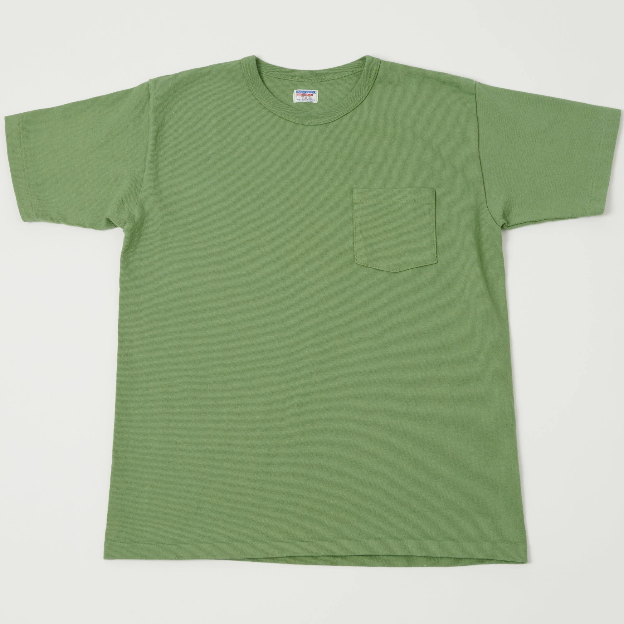 Dubbleworks Heavy Fabric Pocket Tee - Tea Green Heathered Texture