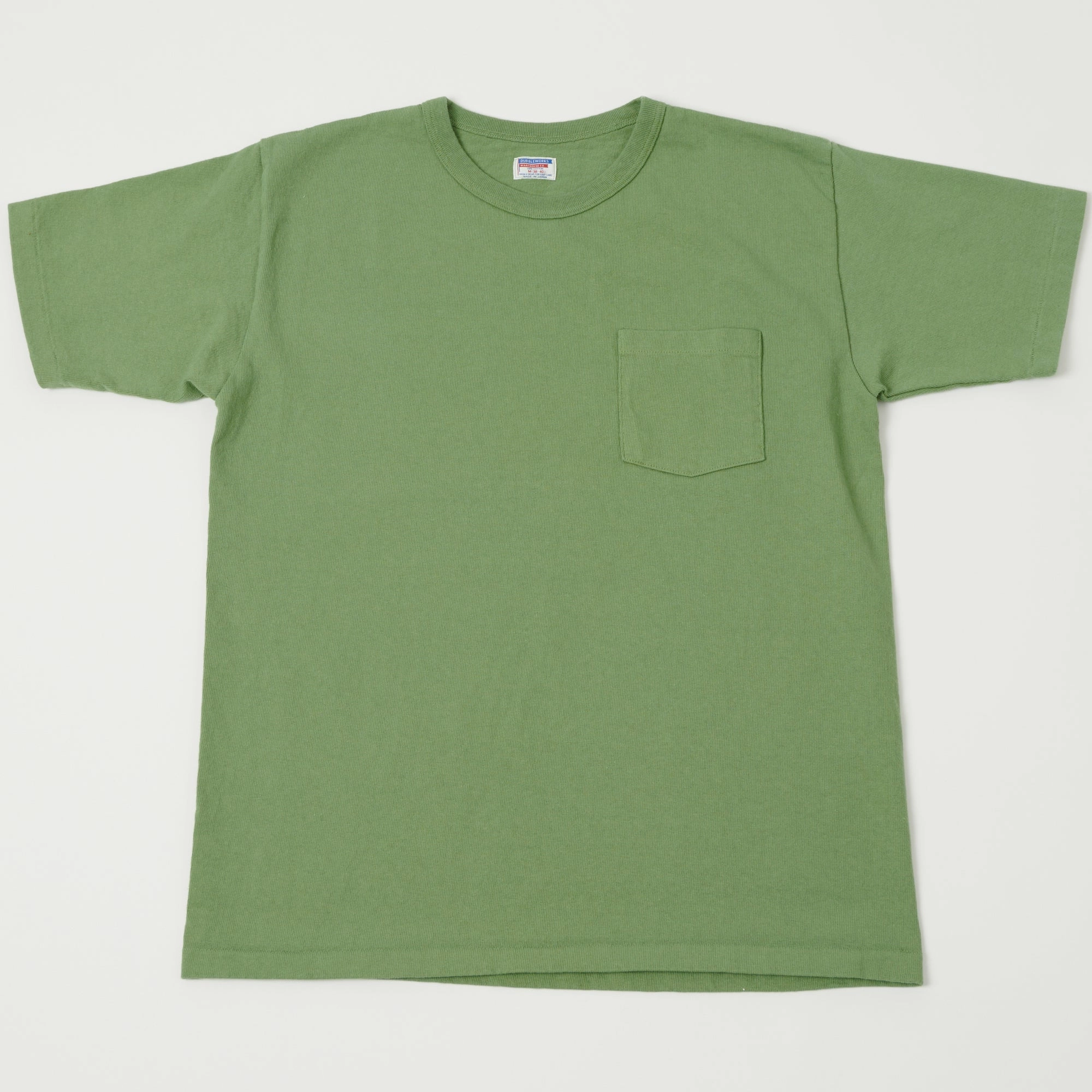 Dubbleworks Heavy Fabric Pocket Tee - Tea Green Playful Vibes