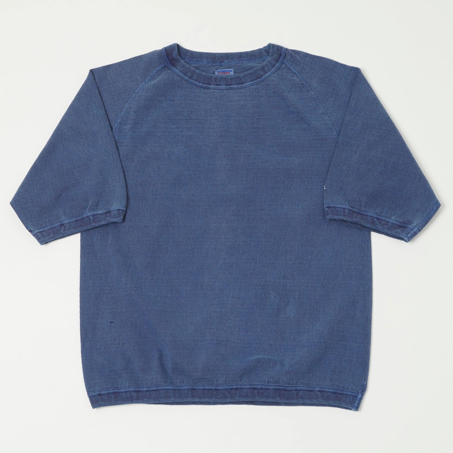 Breathable mesh Dubbleworks Heavy Fabric Raglan Sleeve Pigment Dye Tee - Indigo Blue