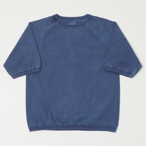 Breathable mesh Dubbleworks Heavy Fabric Raglan Sleeve Pigment Dye Tee - Indigo Blue