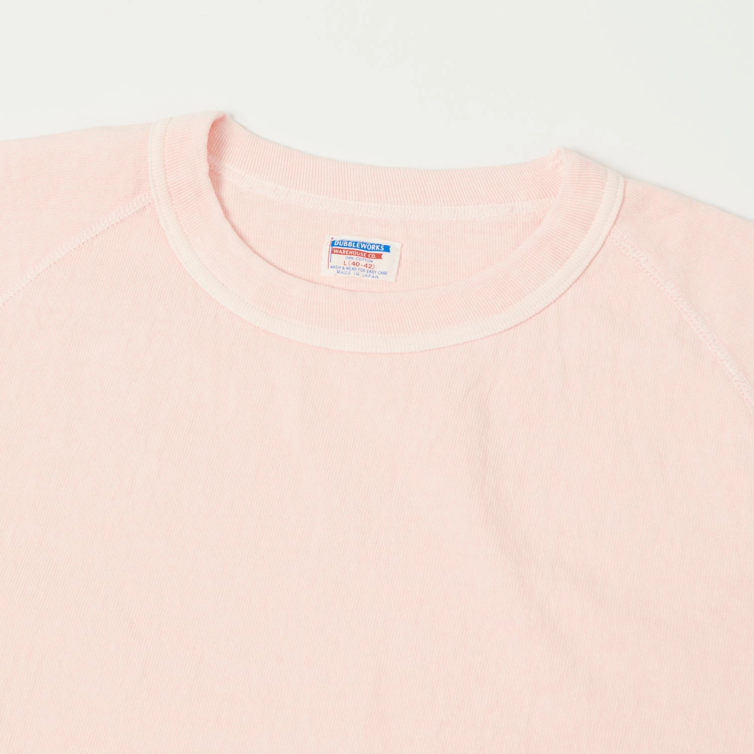 Comfy Movement Dubbleworks Heavy Fabric Raglan Sleeve Pigment Dye Tee - Pink