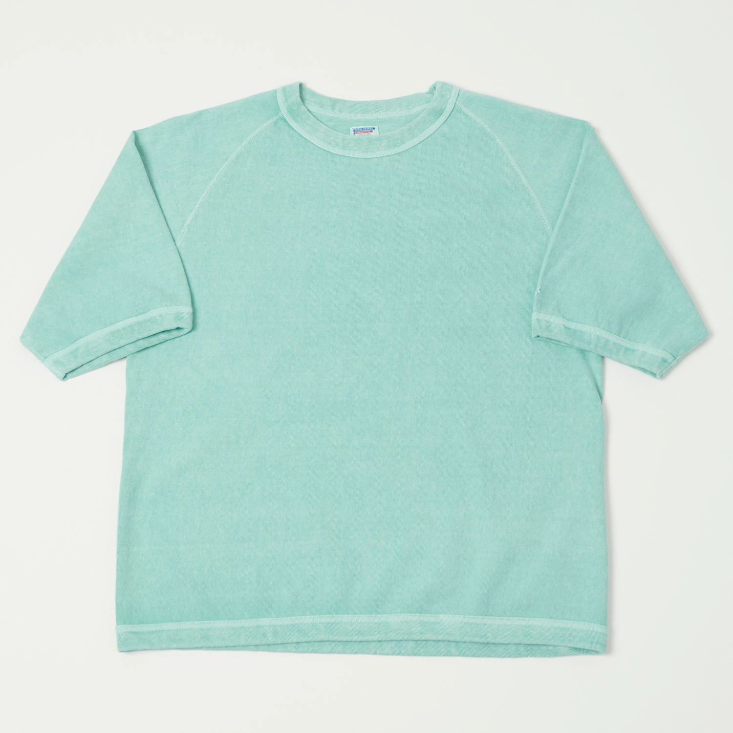 Dubbleworks Heavy Fabric Raglan Sleeve Pigment Dye Tee- Lt Turquoise Picnic