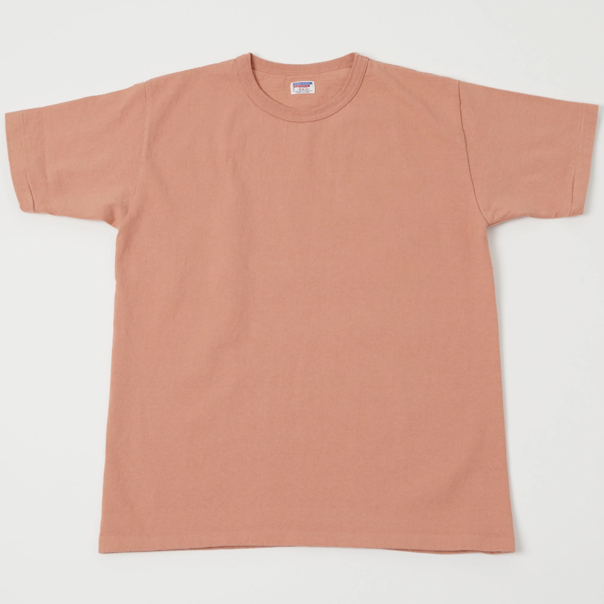 Dubbleworks Heavy Fabric Tee - Salmon Pink Minimal Comfort Style UV Protection Fabric