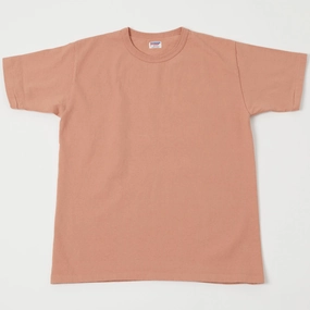 Dubbleworks Heavy Fabric Tee - Salmon Pink Minimal Comfort Style UV Protection Fabric