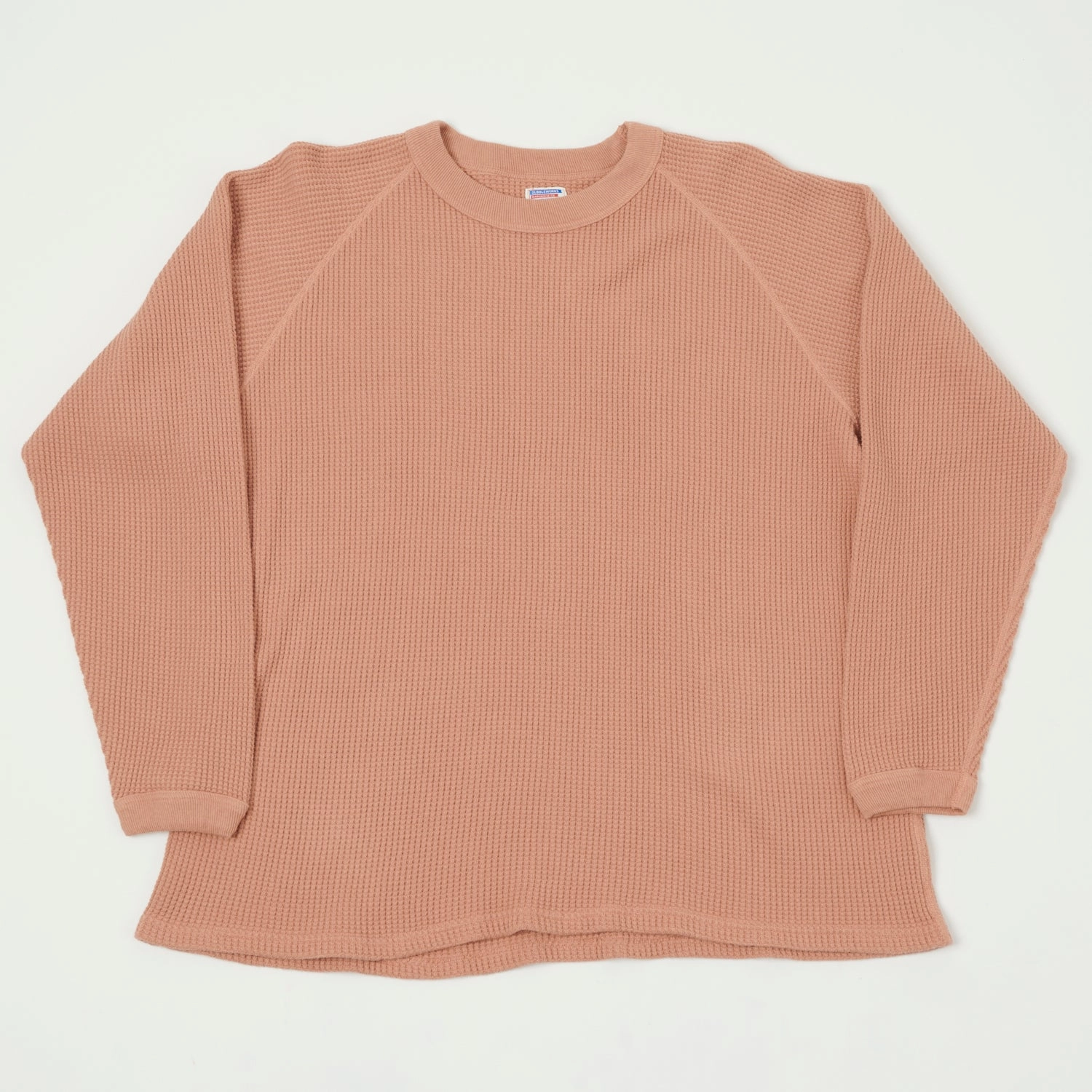 Dubbleworks Long Sleeve Heavy Waffle Tee - Salmon Pink Basic Layer Stretchable Armholes