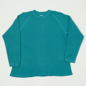 Light Fit Wear Dubbleworks Long Sleeve Heavy Waffle Tee - Turquoise