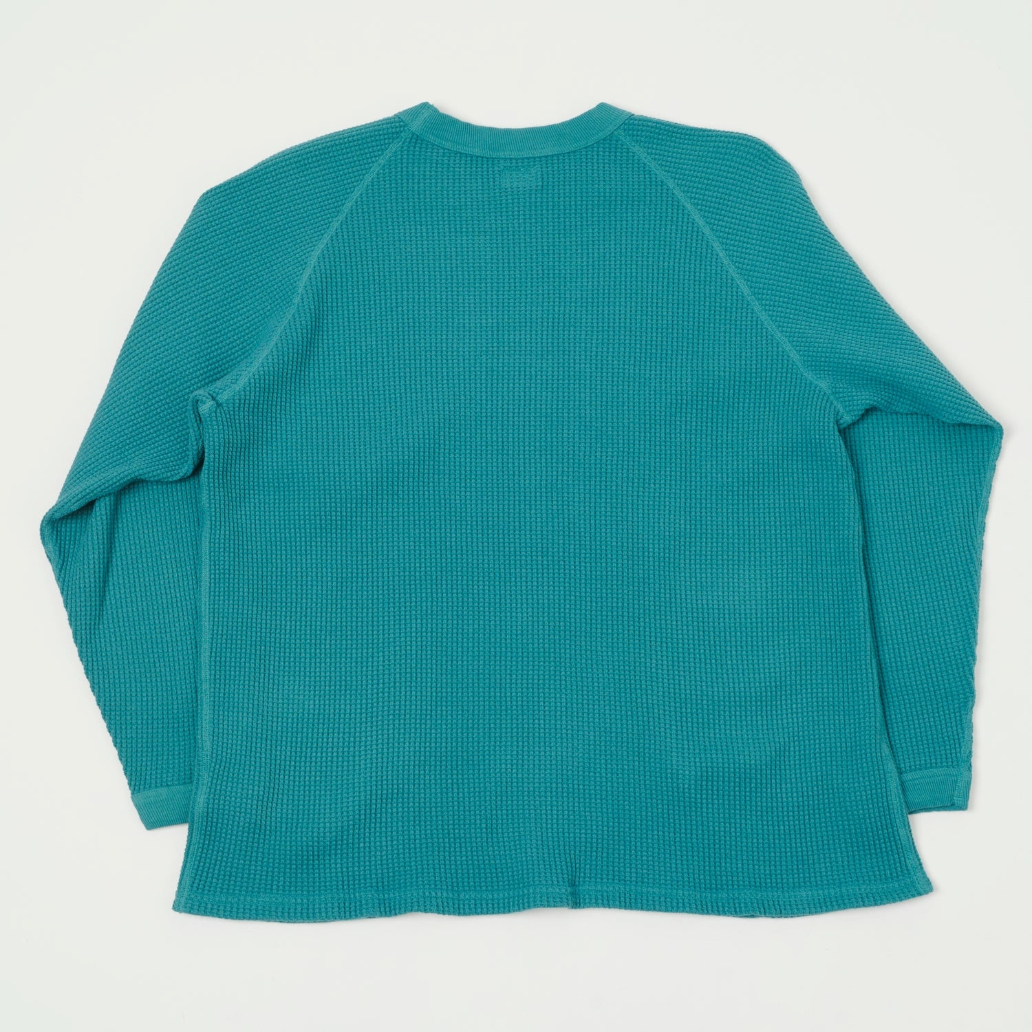 Fit for Everyone Dubbleworks Long Sleeve Heavy Waffle Tee - Turquoise