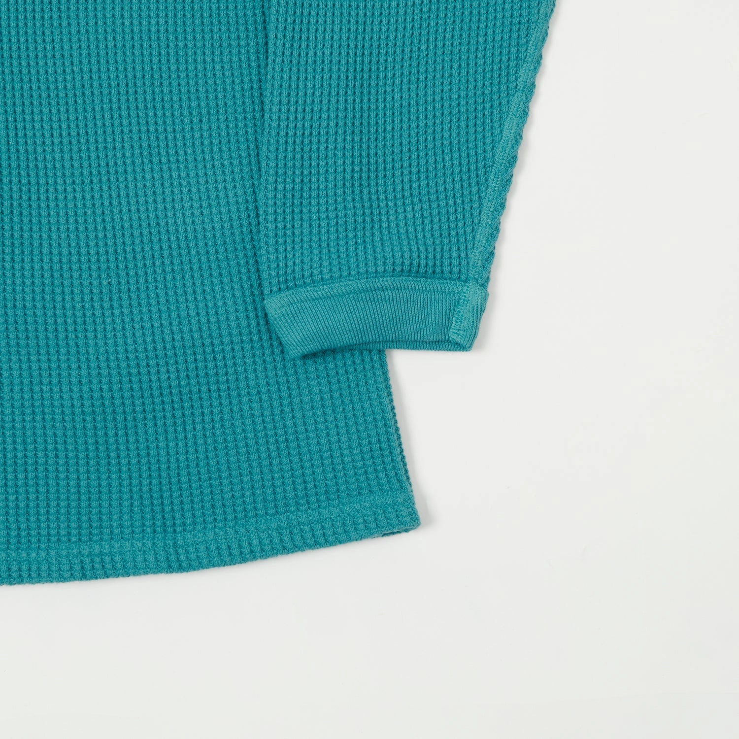Dubbleworks Long Sleeve Heavy Waffle Tee - Turquoise Unisex Core