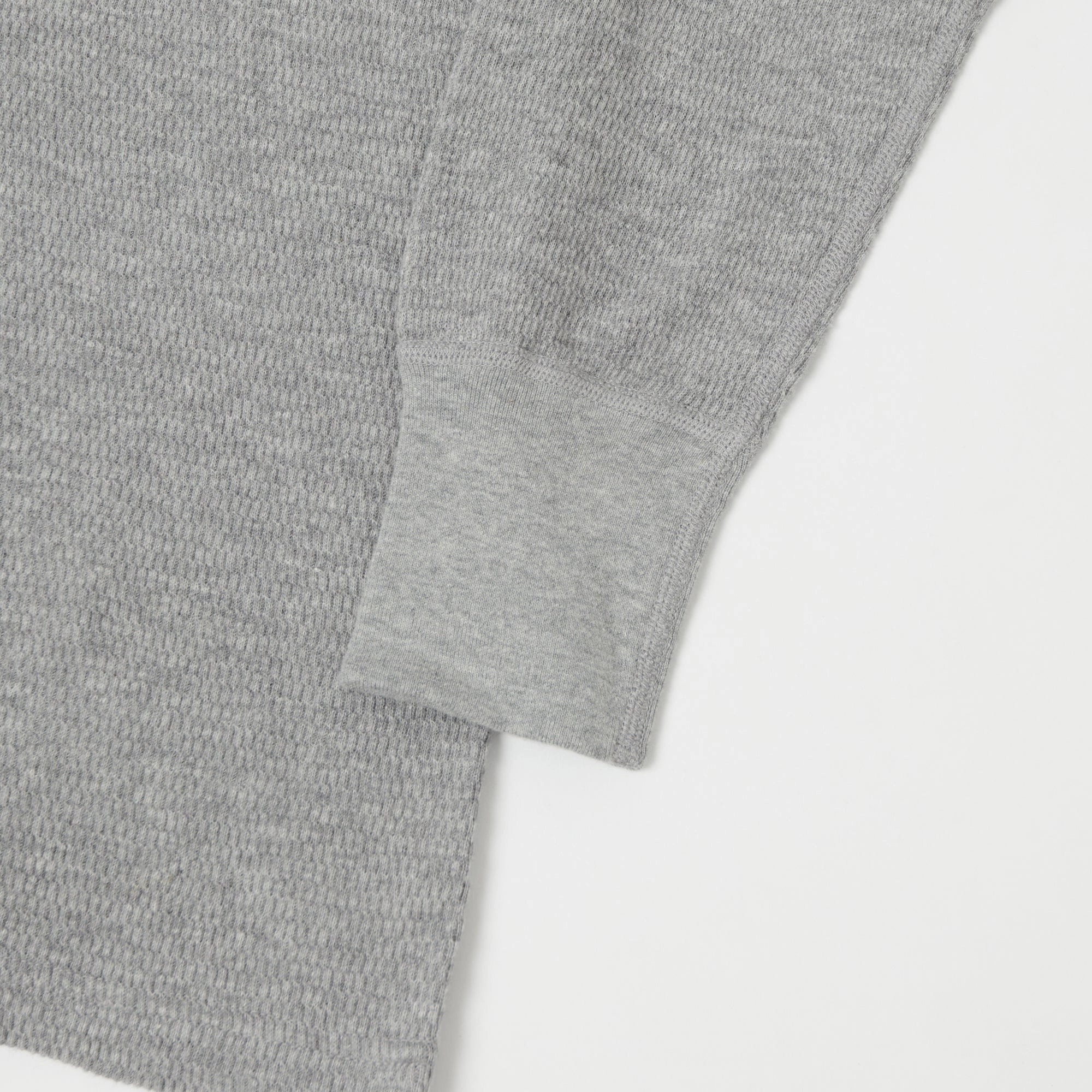 Fashionable Option Dubbleworks Long Sleeve Thermal Henley - Heather Grey