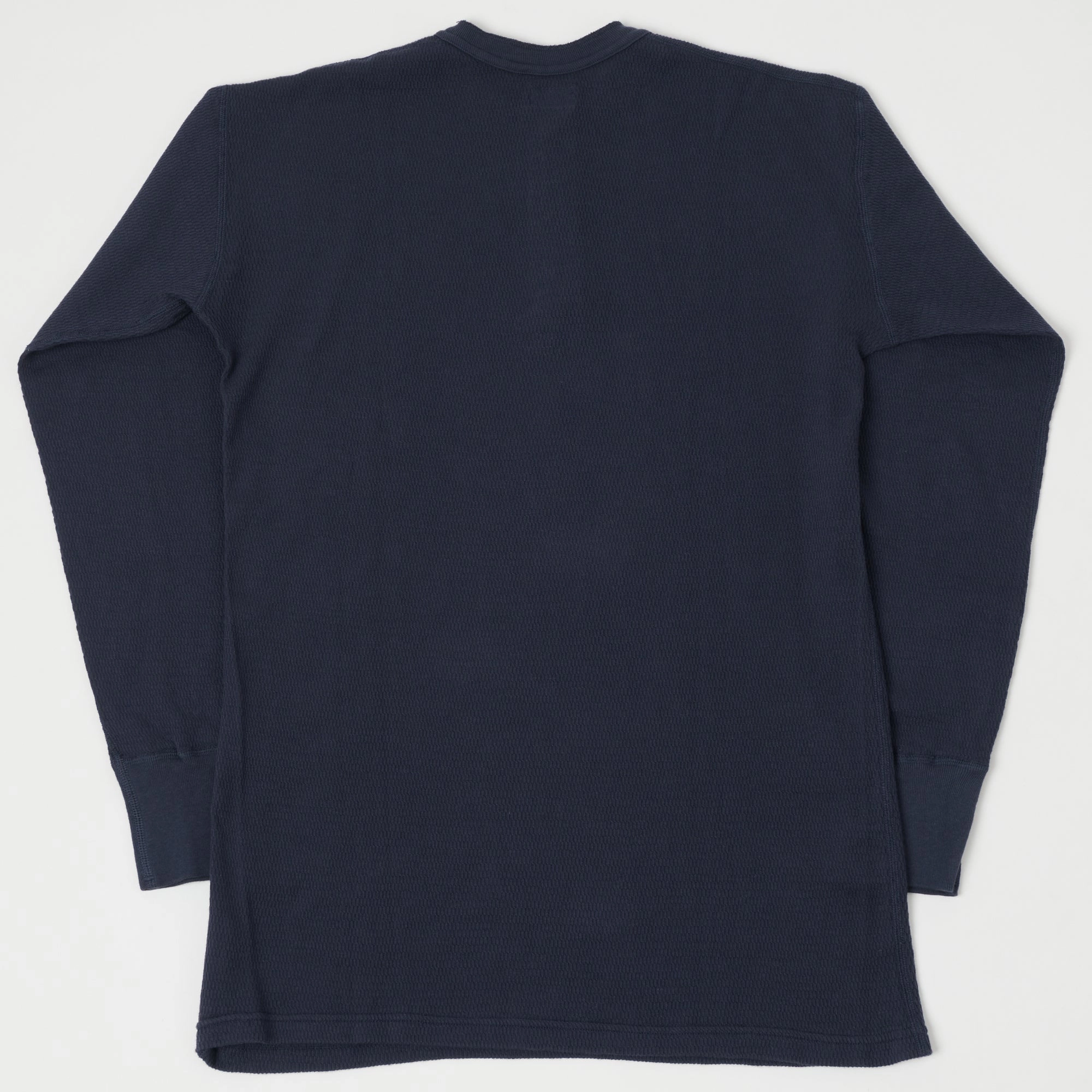 Dubbleworks Long Sleeve Thermal Henley - Navy Durable Wear All Day Comfort