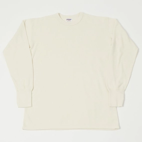 Dubbleworks Long Sleeve Thermal Tee - Kinari Stretchable Collar Band Garment Washed Texture