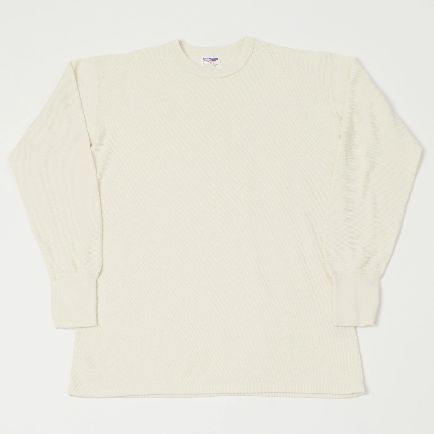 Dubbleworks Long Sleeve Thermal Tee - Kinari Stretchable Collar Band Garment Washed Texture