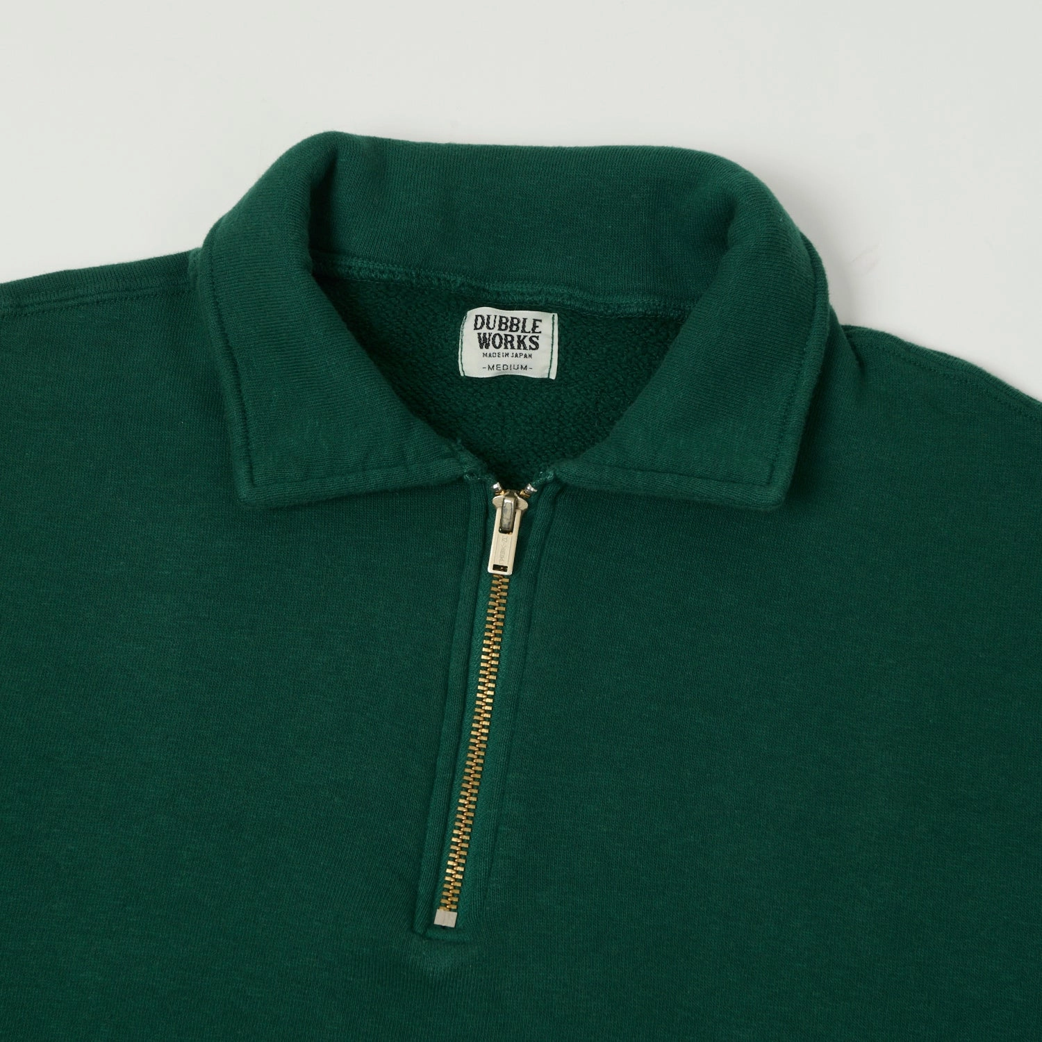 Dubbleworks Tsuriami Quarter Zip Sweatshirt - Green Layer Fit