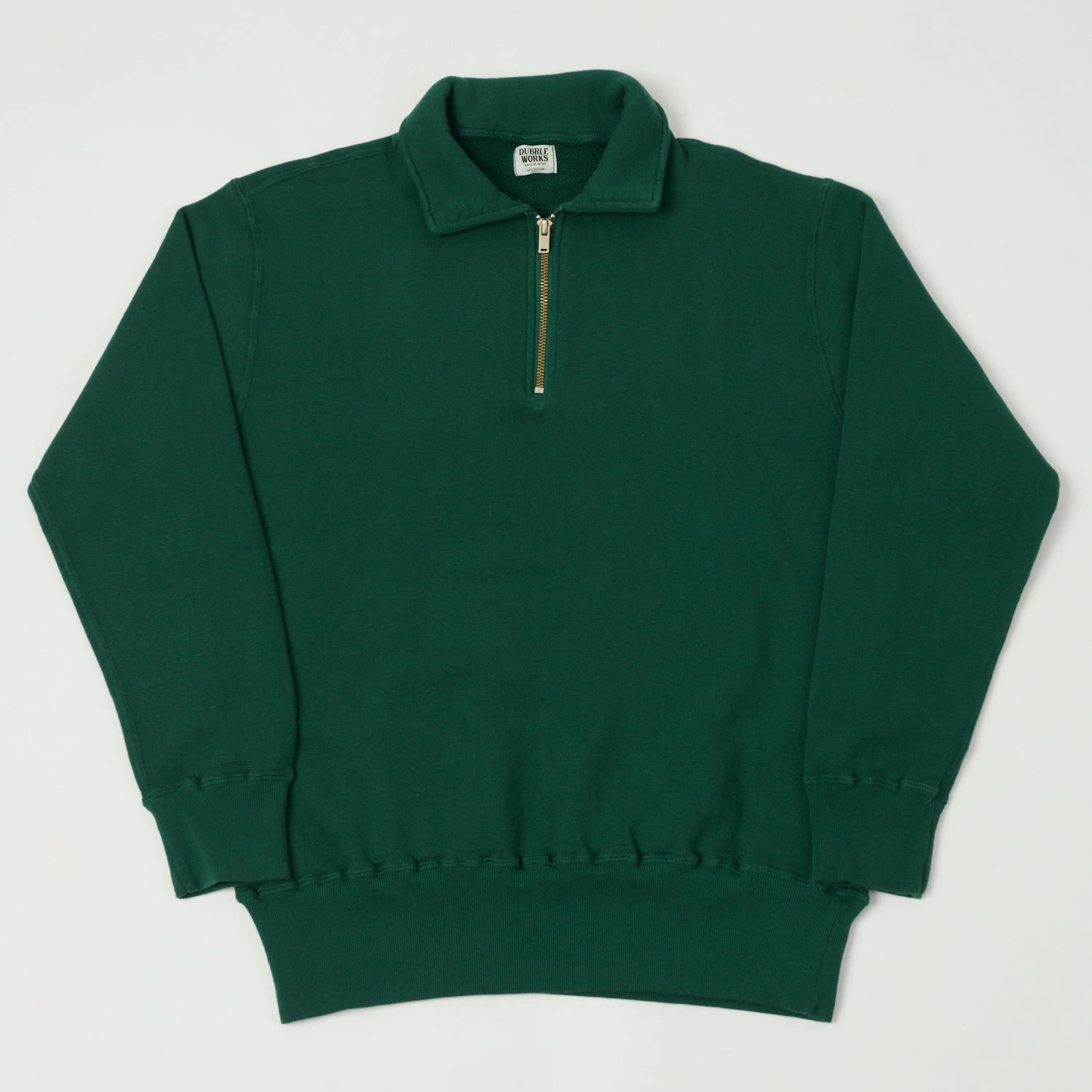 Dubbleworks Tsuriami Quarter Zip Sweatshirt - Green Coffee Run Athletic Wear