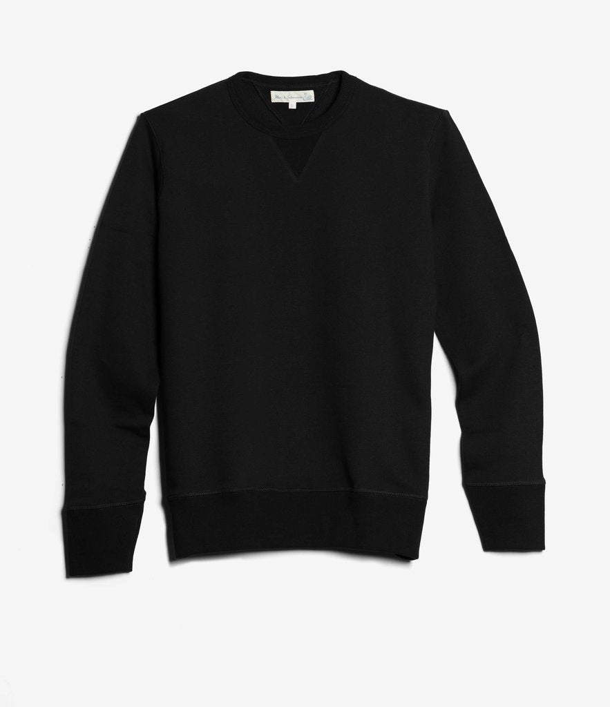 Merz b. Schwanen 346 Classic Sweatshirt - Deep Black appropriate for autumn team wear