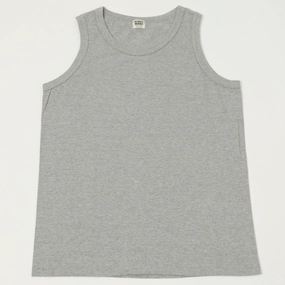Roomy Comfort SoftenedTexturedWeave Dubbleworks Basic Tank Top - Heather Grey