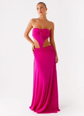 Elegant Everyday Carlene Maxi Dress - Fuchsia