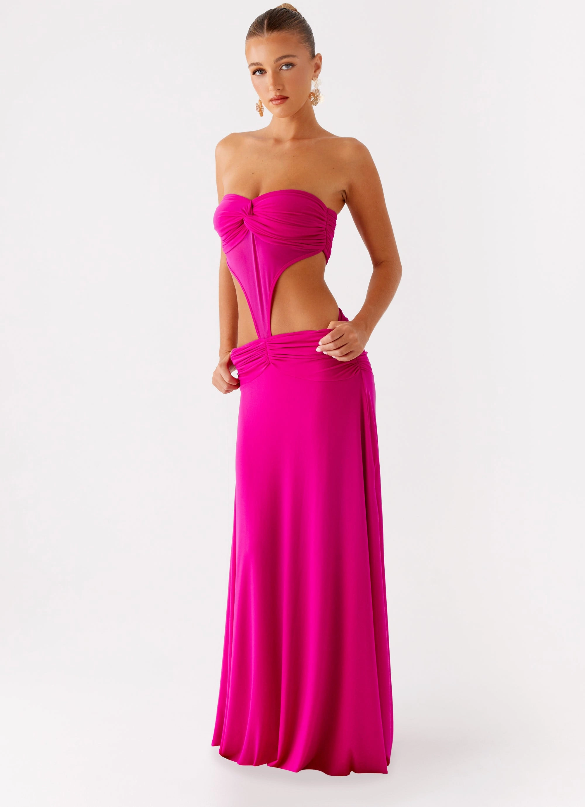 Carlene Maxi Dress - Fuchsia Sophisticated Layers