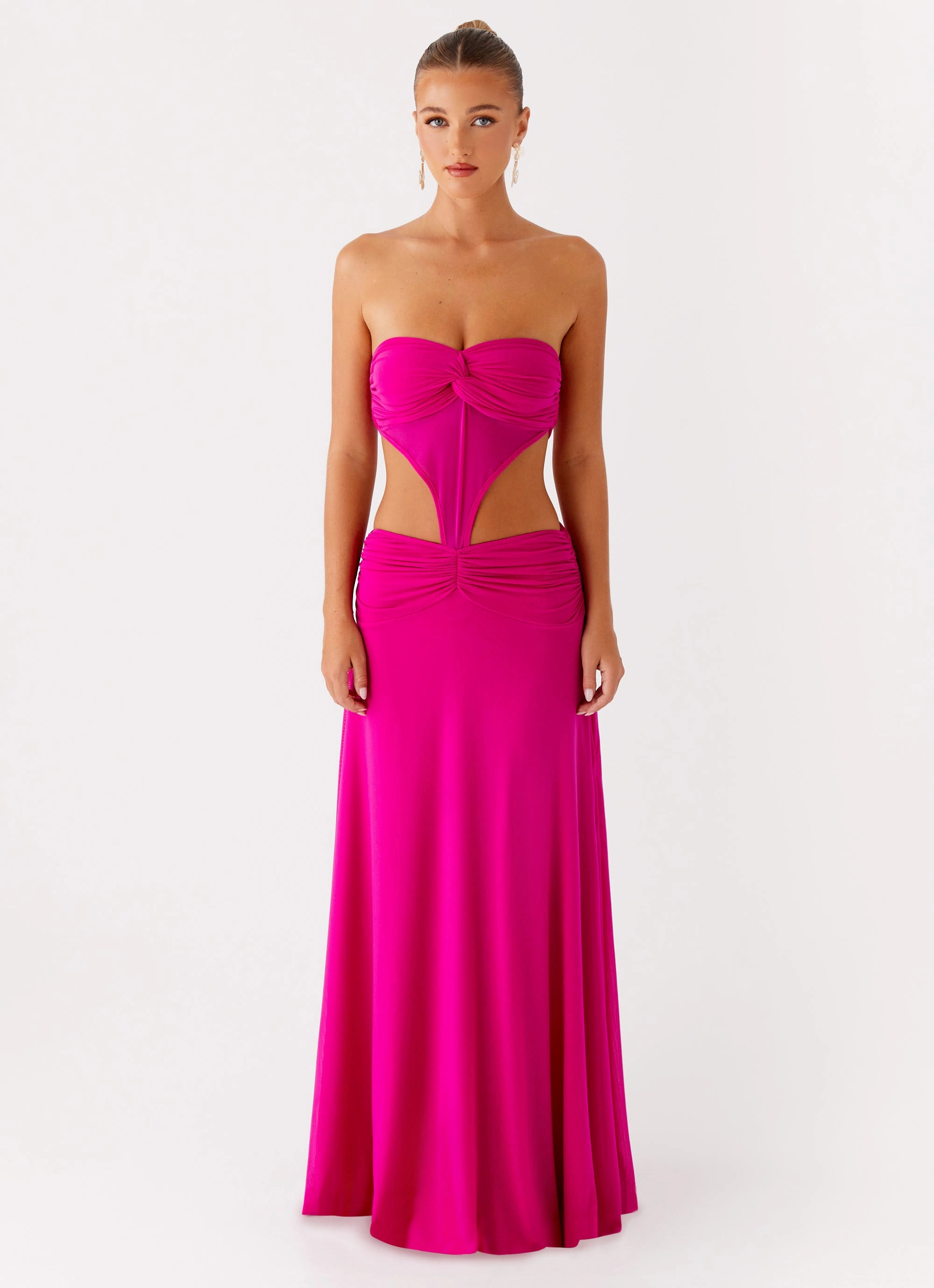 bold appearance Bright Accent Carlene Maxi Dress - Fuchsia