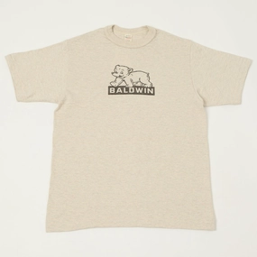 Warehouse & Co 4601 'Baldwin' T-Shirt - Oatmeal Bold Design