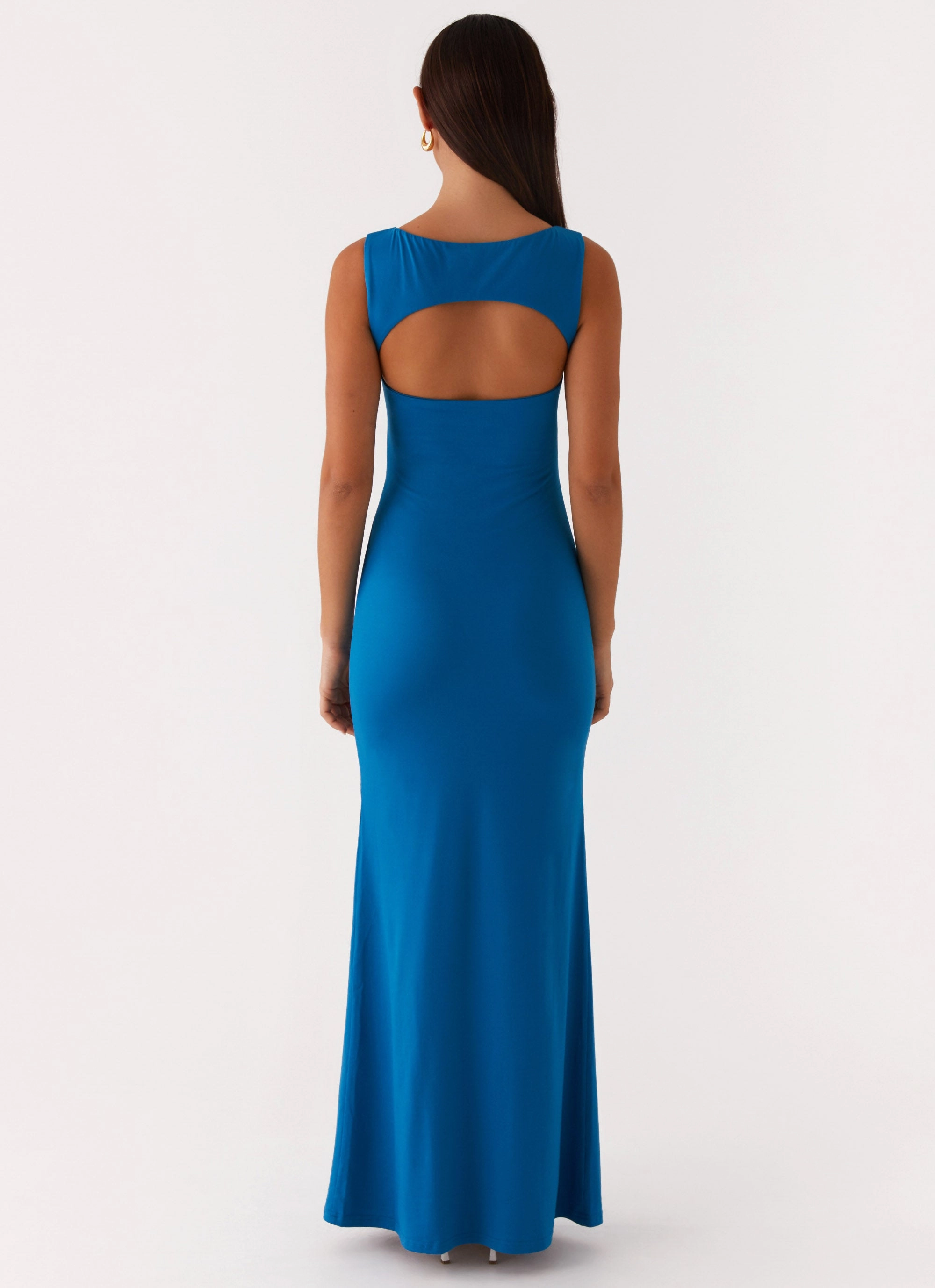 Lagoon Cut Out Maxi Dress - Royal Blue Casual Tones Urban Look