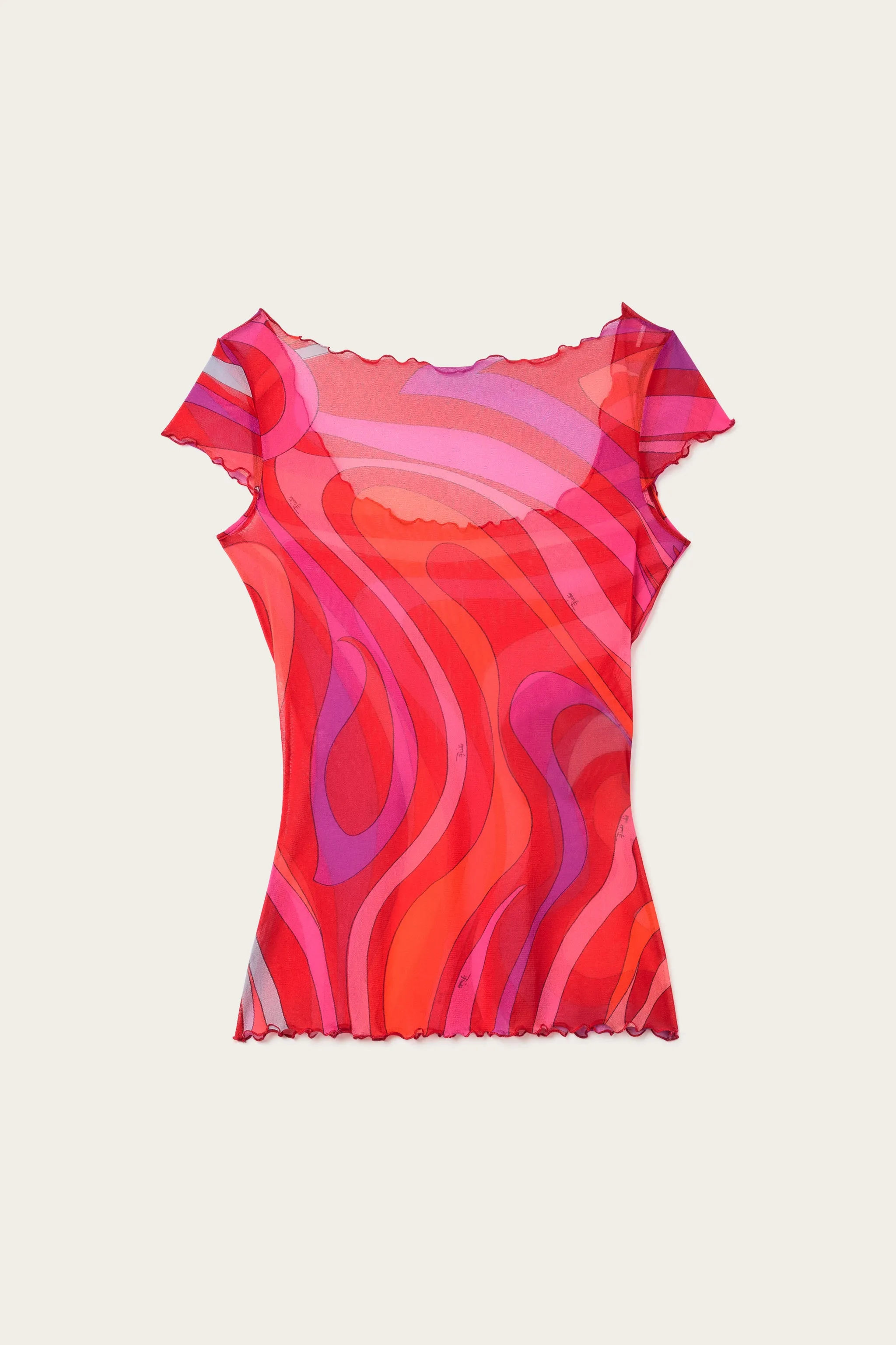 Marmo Print Tulle Top Sustainable fashion