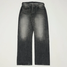 Full Count 0105 13.75oz Wide Straight Jean - Black 'Dartford' Wash Odor Control Tech Fashion Lover Classic Wear Modern Minimalist