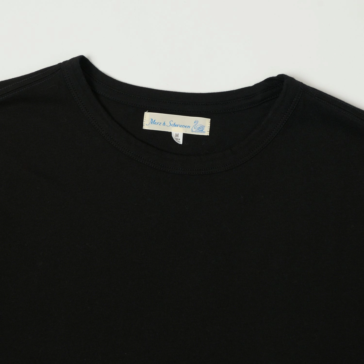 Multi Directional Stretch Merz b. Schwanen 'Good Basics' Pima Cotton T-Shirt - Deep Black