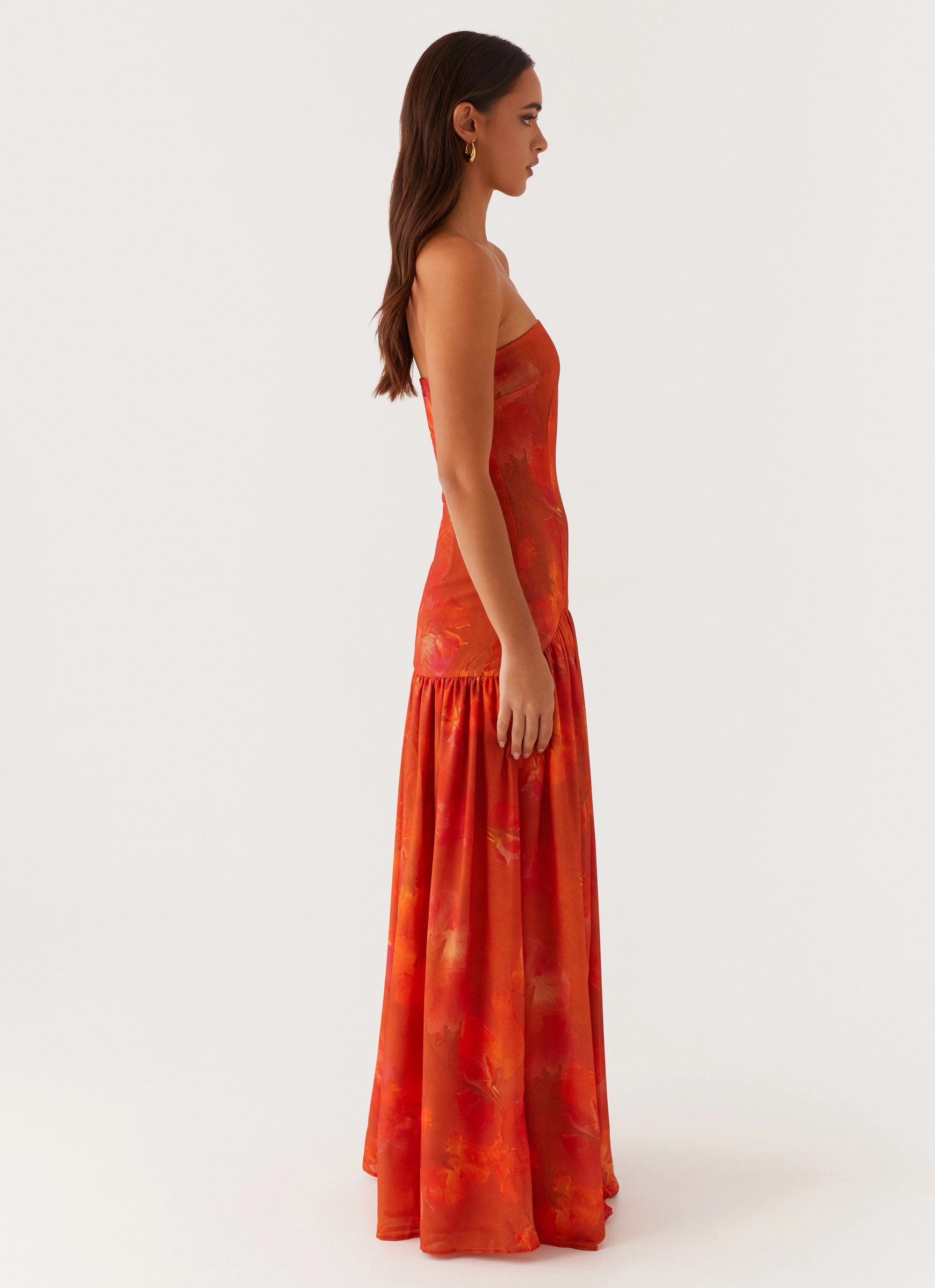 Occasion Ready Eden Strapless Maxi Dress - Amber