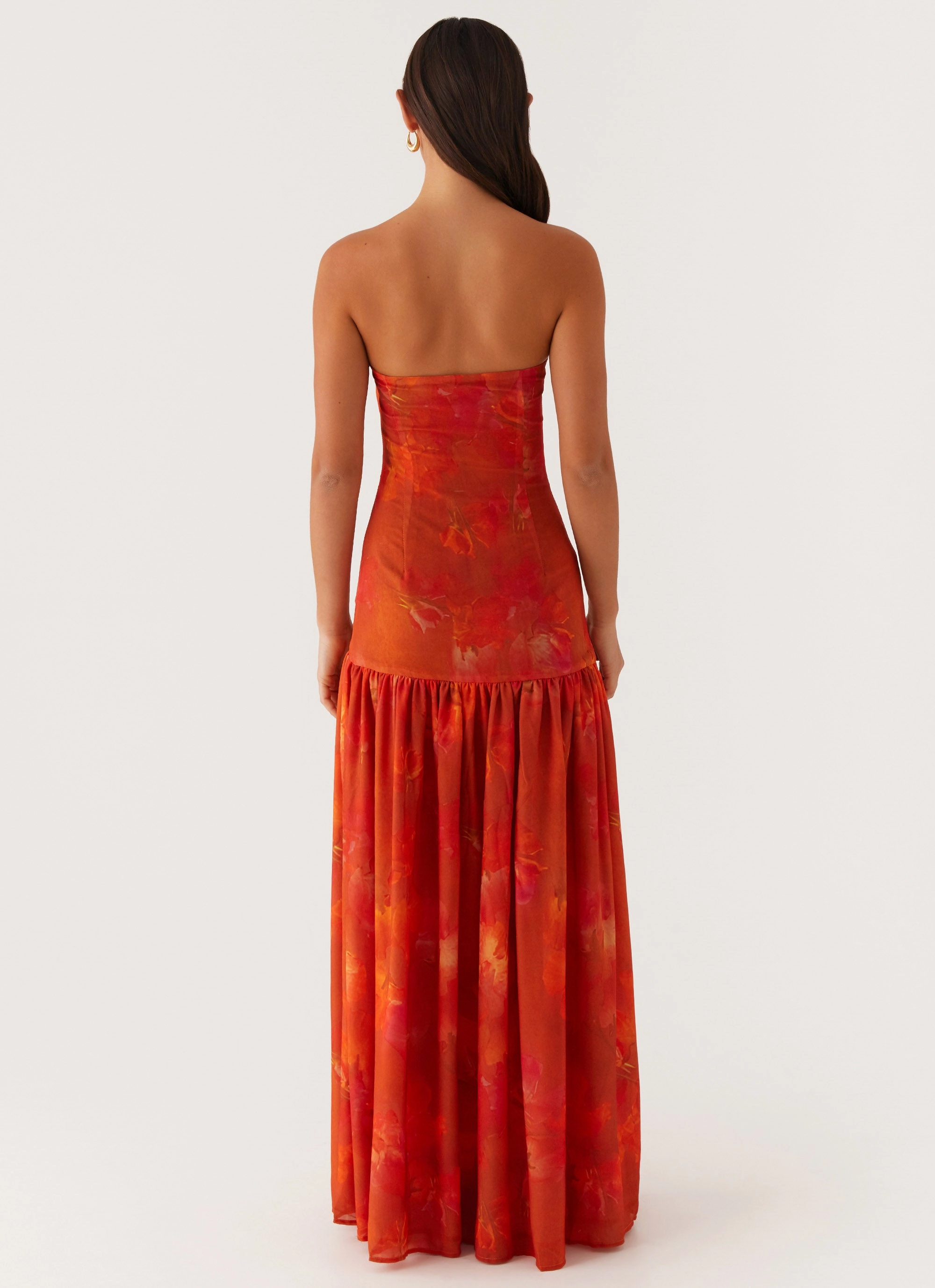 Eden Strapless Maxi Dress - Amber Flared-Hem Layering Piece